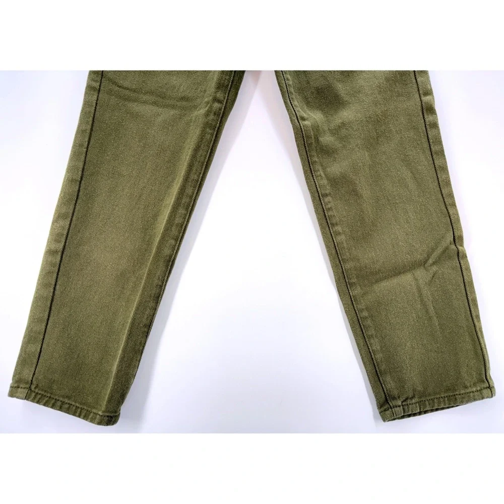 Dazy Olive Green Cotton High Rise Tapered Mom Jeans Sz M Utility Gorpcore‎ Y2K